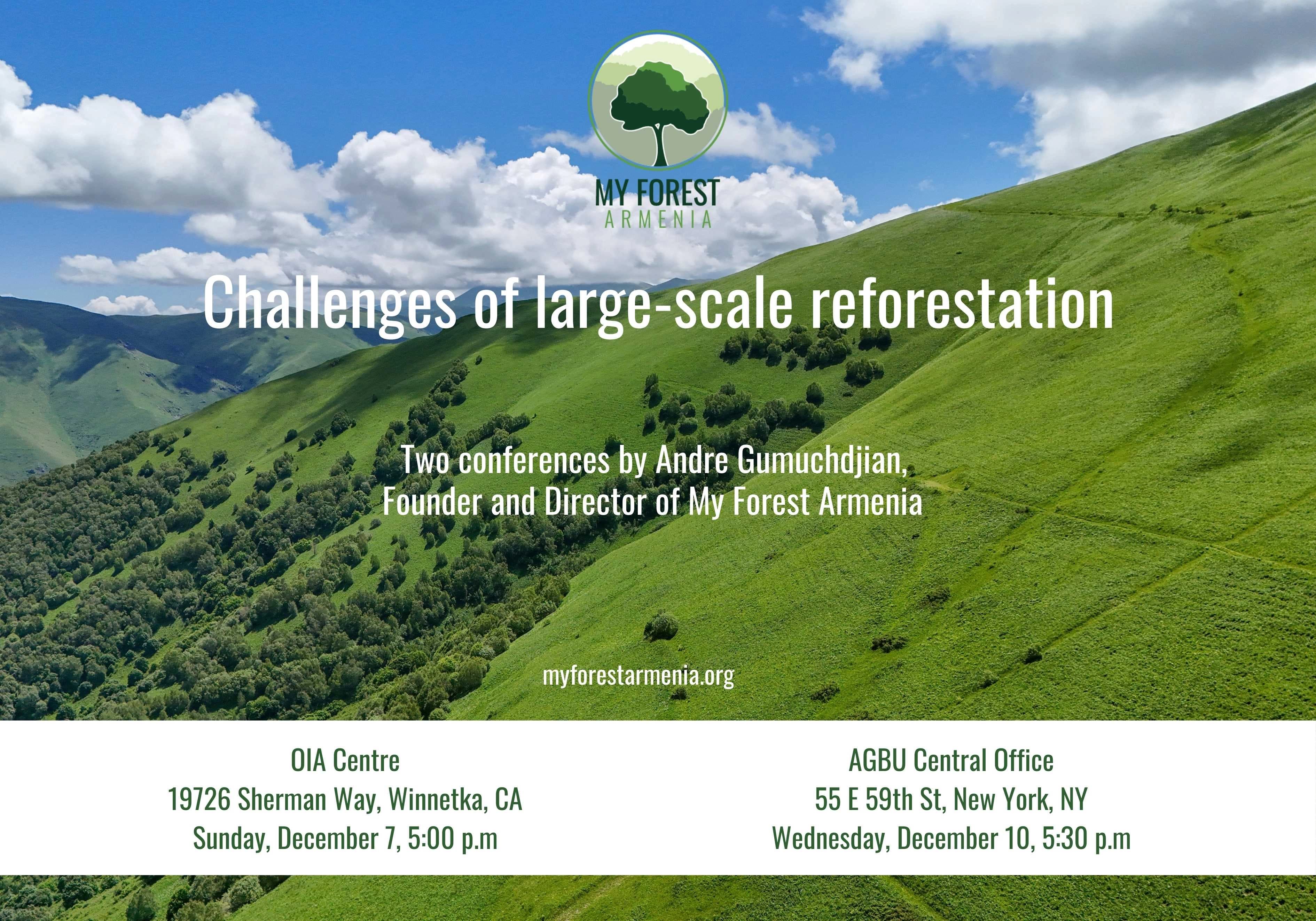 Andre Gumuchdjian to speak in Los Angeles and New York on Large-Scale Reforestation