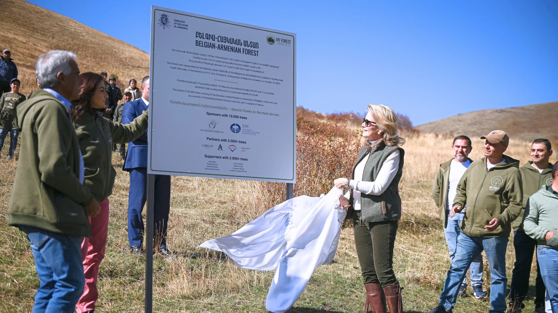 Her Majesty Queen Mathilde Inaugurates the Belgian-Armenian Forest
